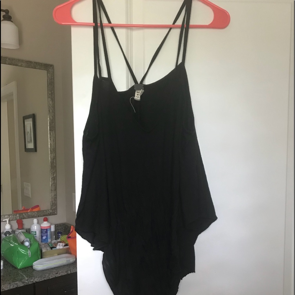 Free people High low black tank